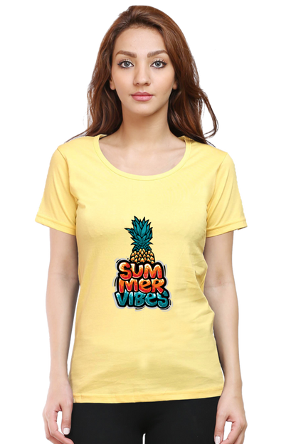 Summer Vibes Women’s T-shirt - Yellow / XL