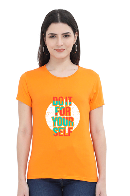 Do It For Yourself Women’s T-Shirt - Orange / XL