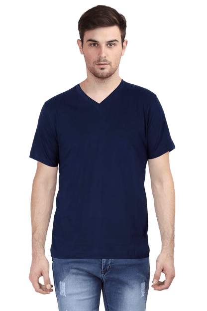 Vneck Half Sleeve  color t shirt  dark blue