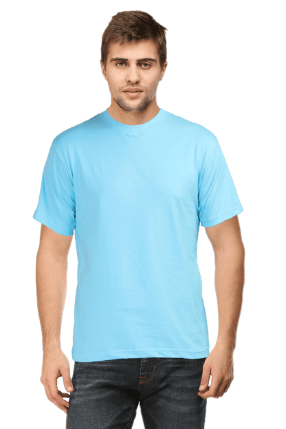 Round Neck Half Sleeve Classic - SkyBlue / XL - plains