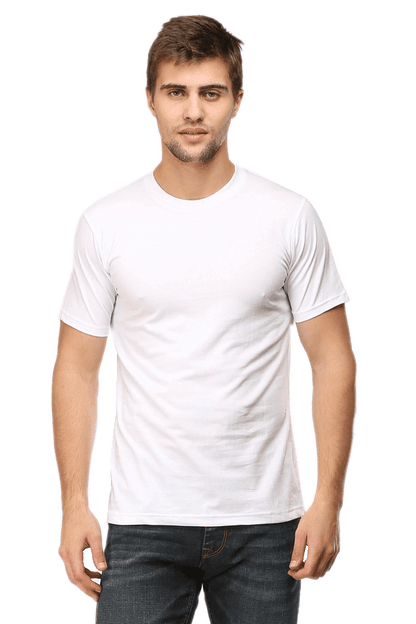 Round Neck Half Sleeve Classic - White / L - plains