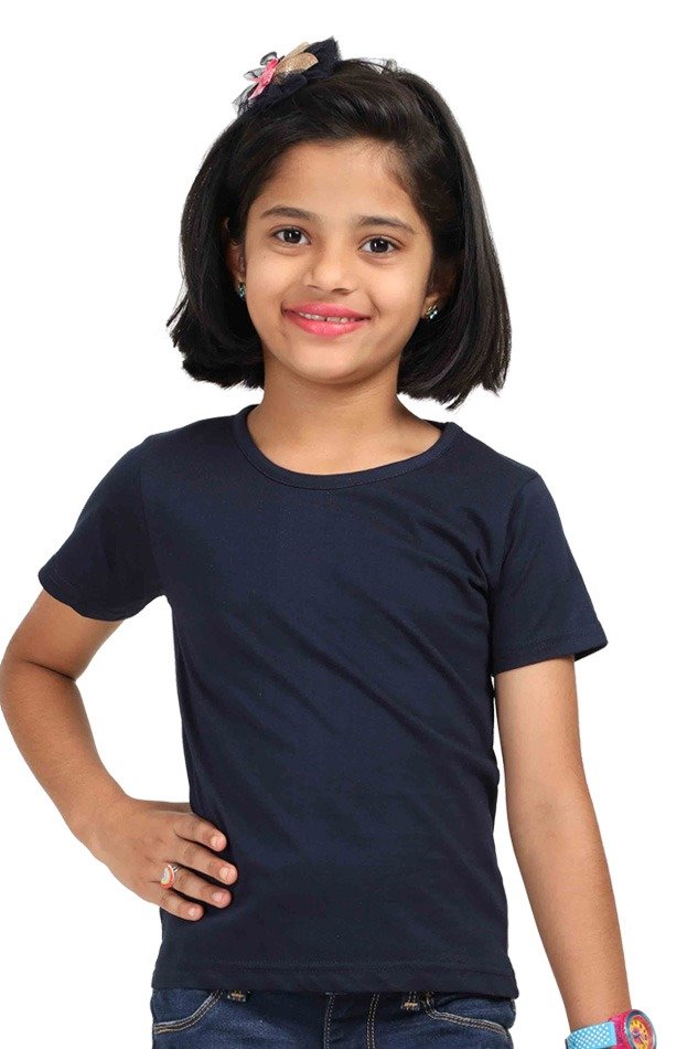 Round Neck Half Sleeve Classic Girls T-shirt