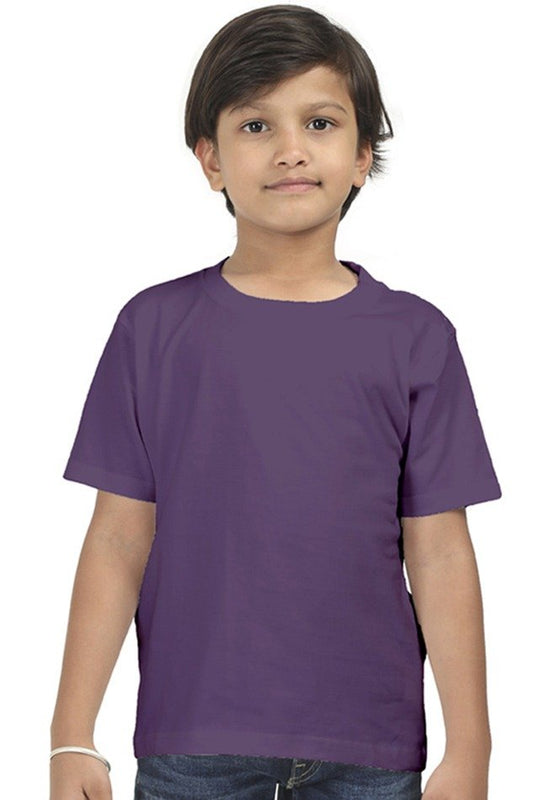 plain t shirt for kids boy violet color