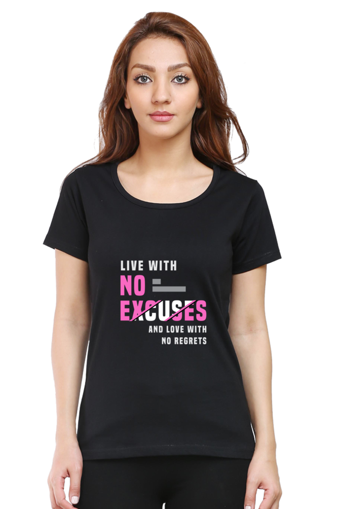 Live With No Excuses And Love With No Regrets - Black / S