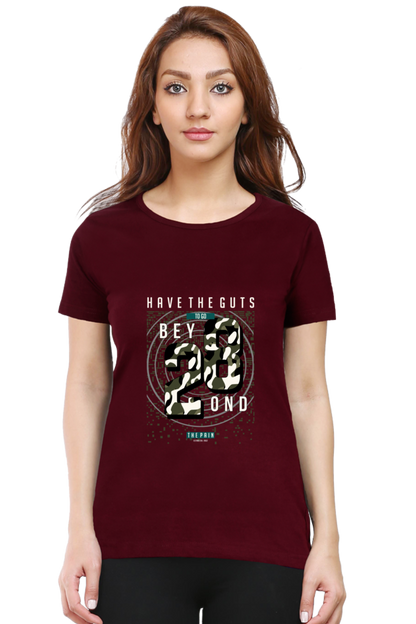 Have The Guts Women’s T-Shirt - Maroon / S