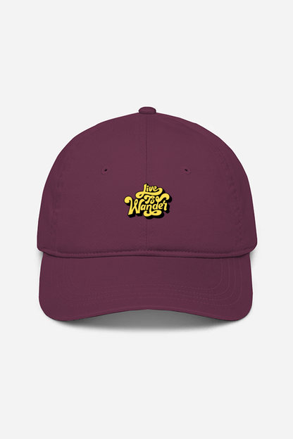 Live To Wander Unisex Baseball Cap - Maroon / Standard