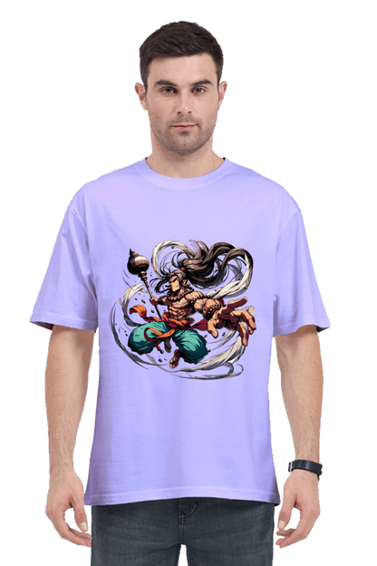 Hanuman Series 8 Unisex Oversized T-shirt - Lavender / S