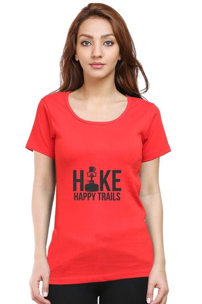 Hike Happy Trails Women’s T-Shirt - Red / L