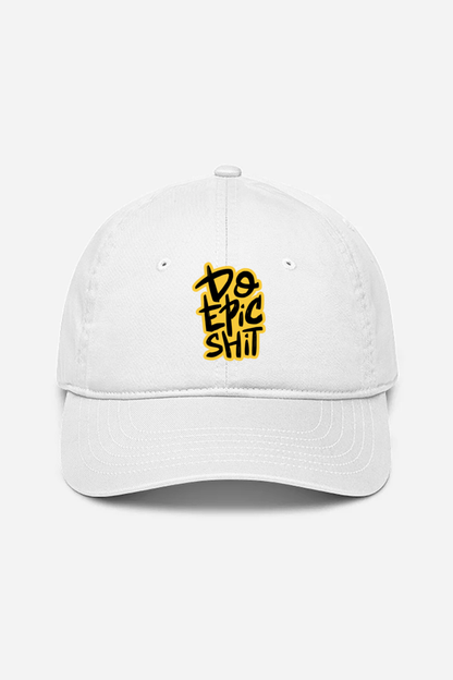 Do Epic Shit Unisex Baseball Cap - White / Standard