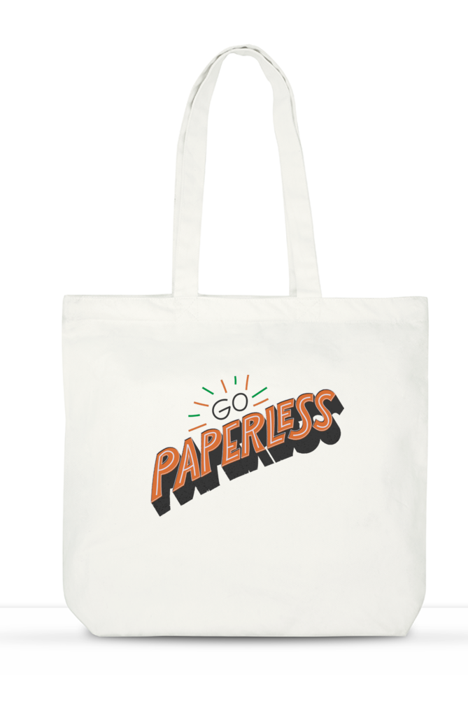 Go paperless Unisex Tote Bag