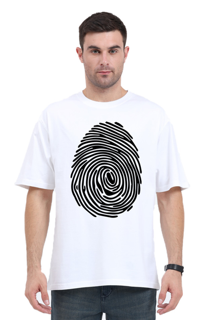 Finger Print Unisex Oversized T-Shirt