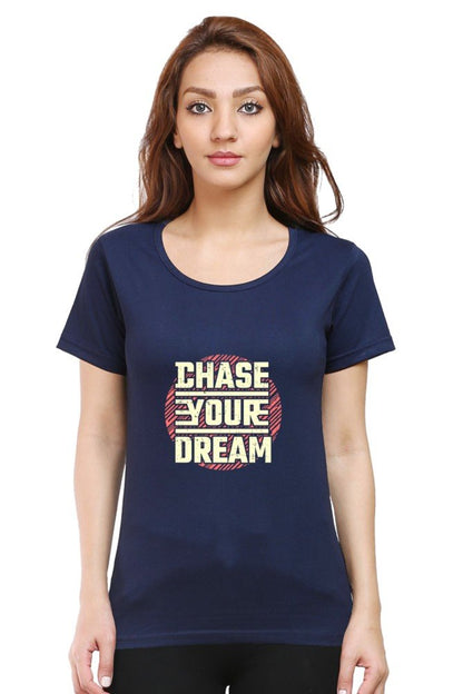 Chase Your Dream Women’s T-Shirt - Navy Blue / S