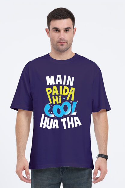 Main Paida Hi Cool Hua Tha Unisex Oversized T-shirt - Purple / S