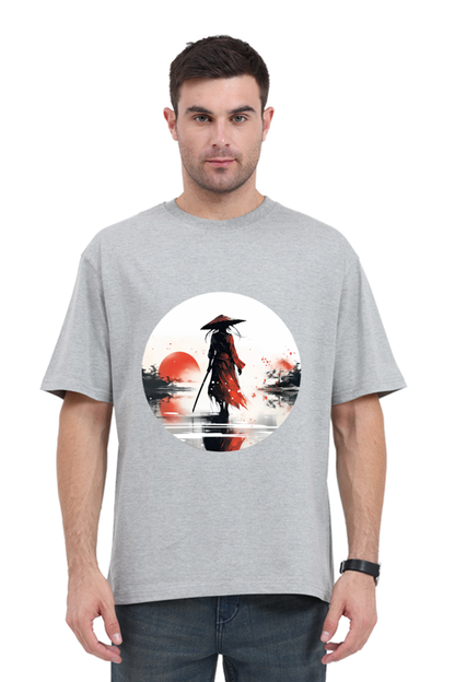 Samurai Series 5 Unisex Oversized T-shirt - Grey Melange / S