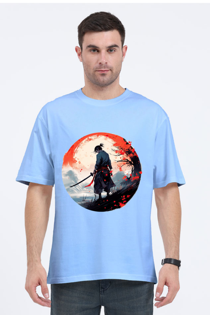 Samurai Series 1 Unisex Oversized T-shirt - Baby Blue / L