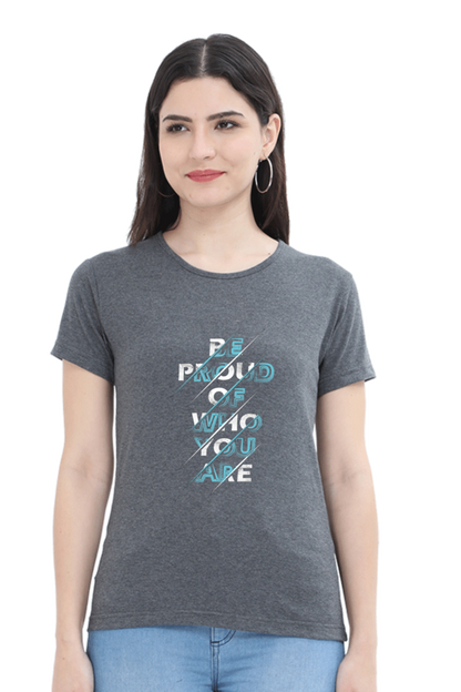 tshirt for women front print grey