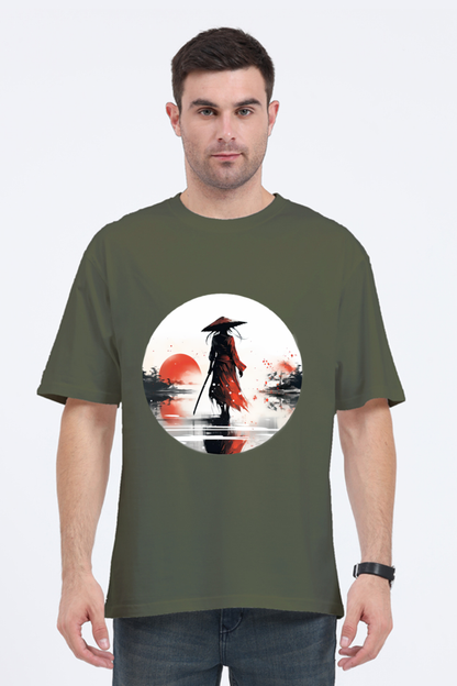 Samurai Series 5 Unisex Oversized T-shirt - Olive Green / S