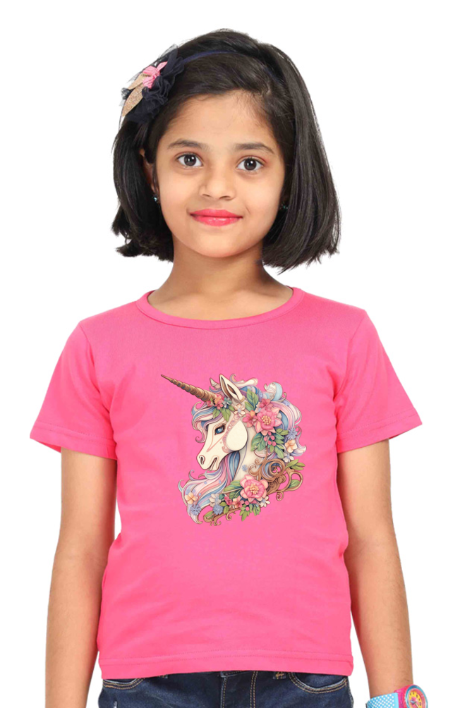 Unicorn Series 4 Girls T-Shirt - Pink / 0-12M