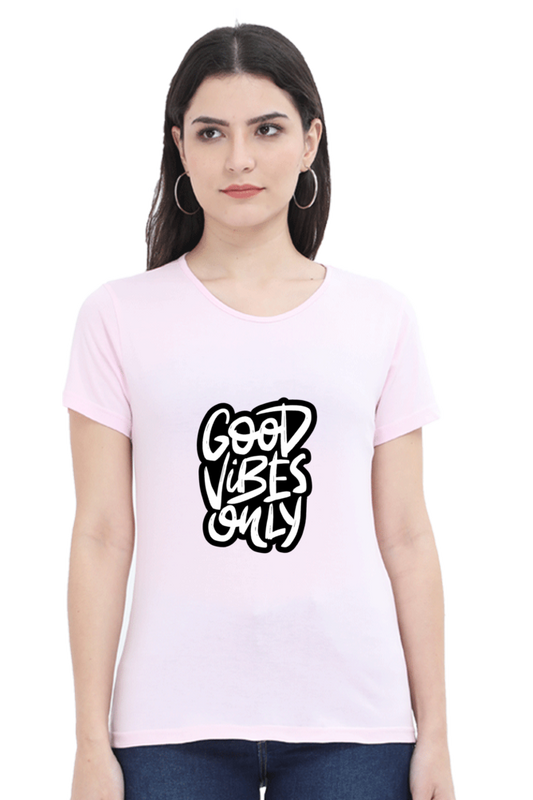 Good Vibes Only 2 Women’s T-Shirt - Light Baby Pink / S