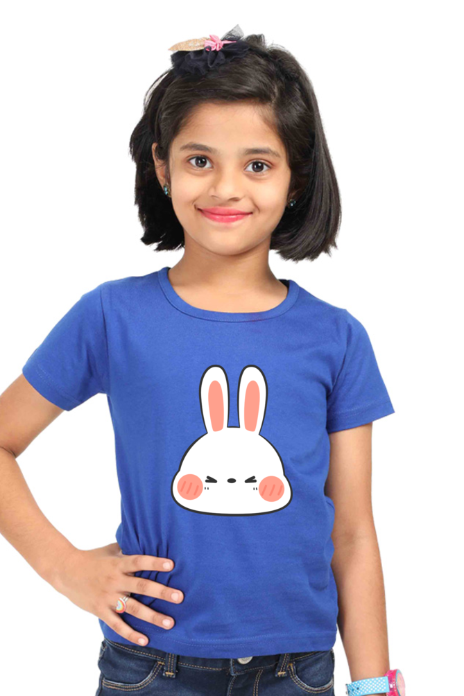 Cute Rabbit Head Girls T-shirt