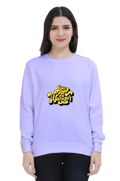 Live To Wander Unisex Sweatshirt - Lavender / S