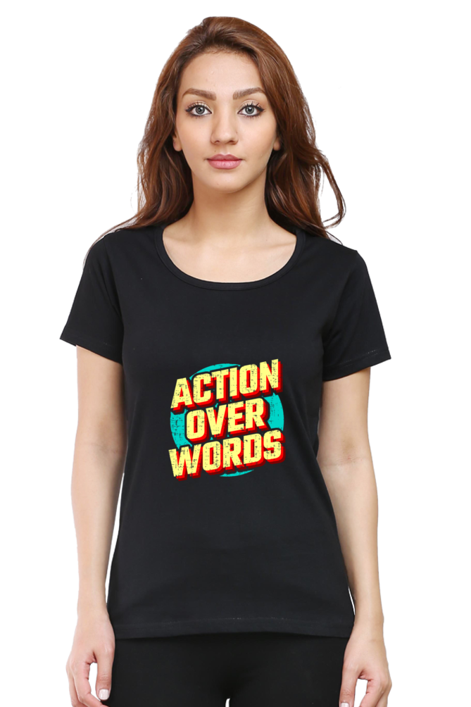 printed t shirts for women graphic black color