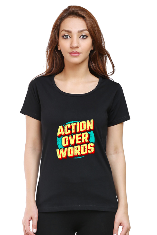 printed t shirts for women graphic black color