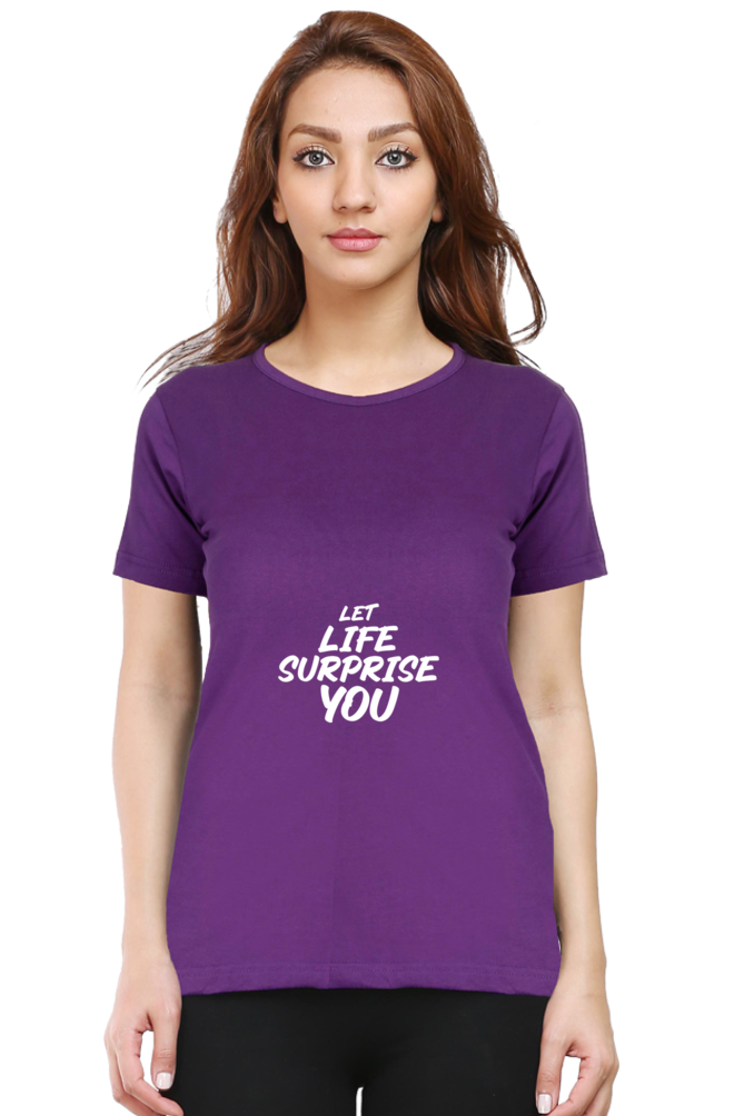 Let Life Surprise You Women’s T-Shirt - Purple / S