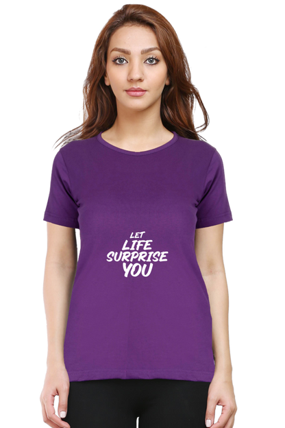 Let Life Surprise You Women’s T-Shirt - Purple / S