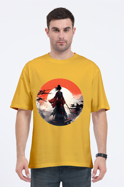 Samurai Series 2 Unisex Oversized T-shirt - Mustard Yellow / XXL