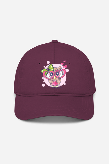 Cute owl Unisex Baseball Cap - Maroon / Standard