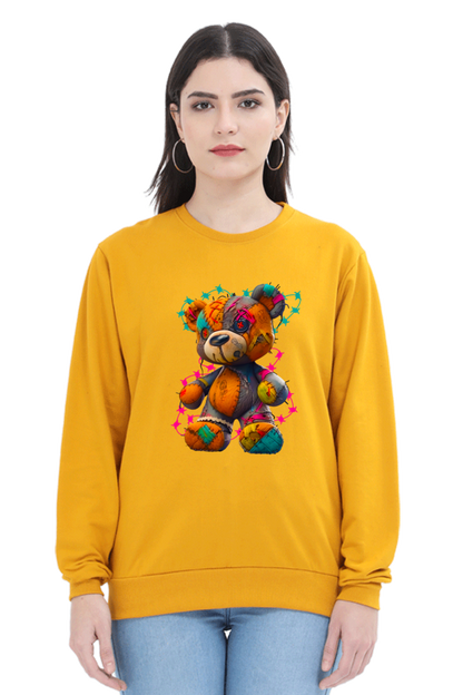 Voodoo Teddy Unisex Sweatshirt - Mustard Yellow / S