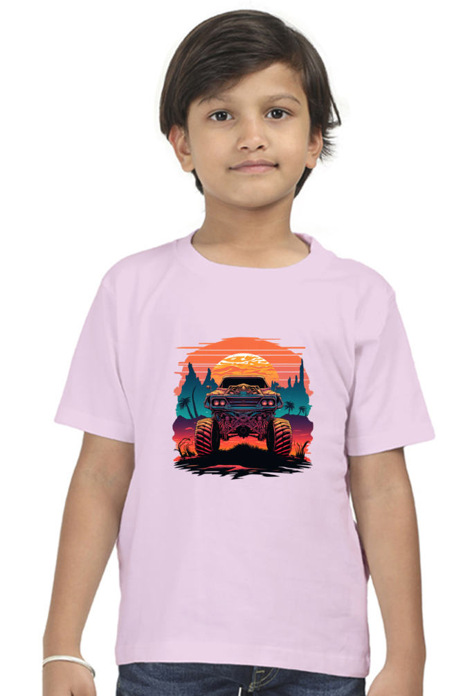 Vintage Monster Car Boys T-shirt