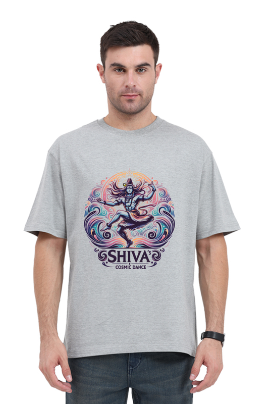 Shiva Series 26 Unisex Oversized T-shirt - Grey Melange / S