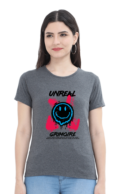 Unreal Grimoire Women’s T-shirt - Charcoal Melange / S