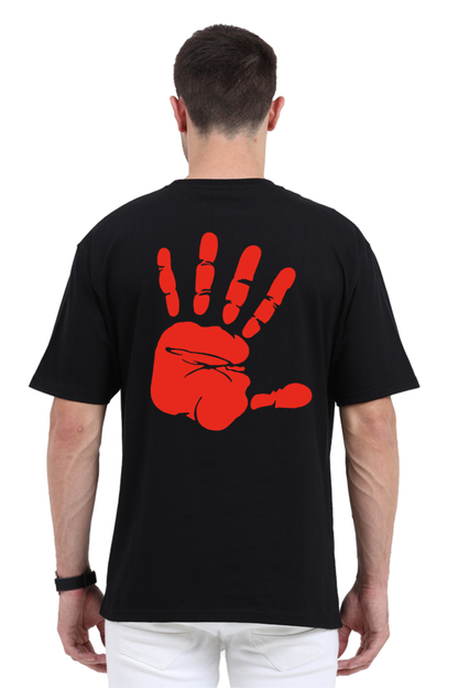 Hand Print Unisex Oversized T-Shirt