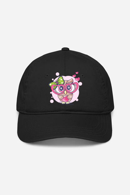 Cute owl Unisex Baseball Cap - Black / Standard