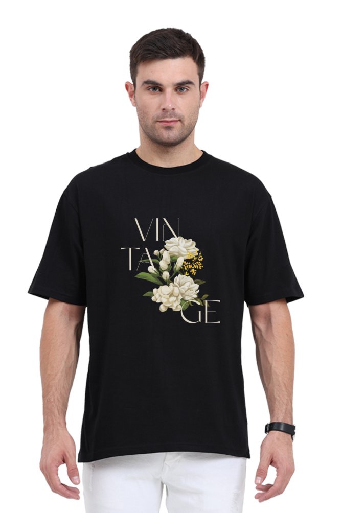 Vintage Flower 2 Unisex Oversized T-Shirt