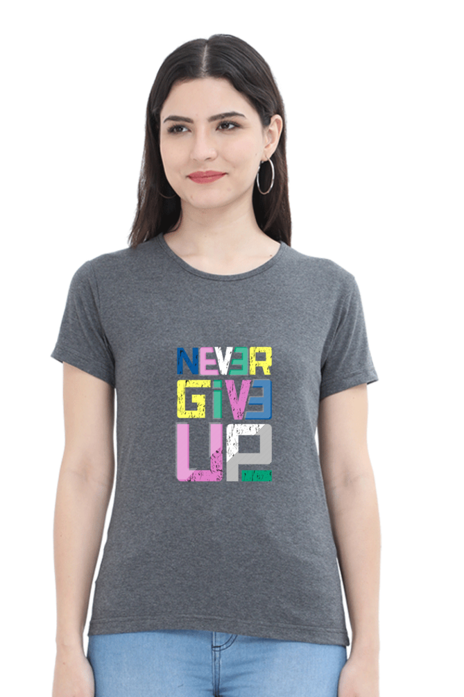 Never Give Up - Charcoal Melange / S