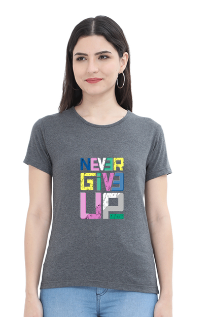 Never Give Up - Charcoal Melange / S