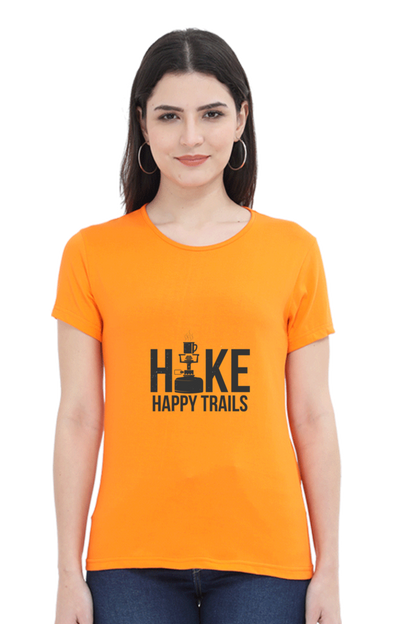 Hike Happy Trails Women’s T-Shirt - Orange / L