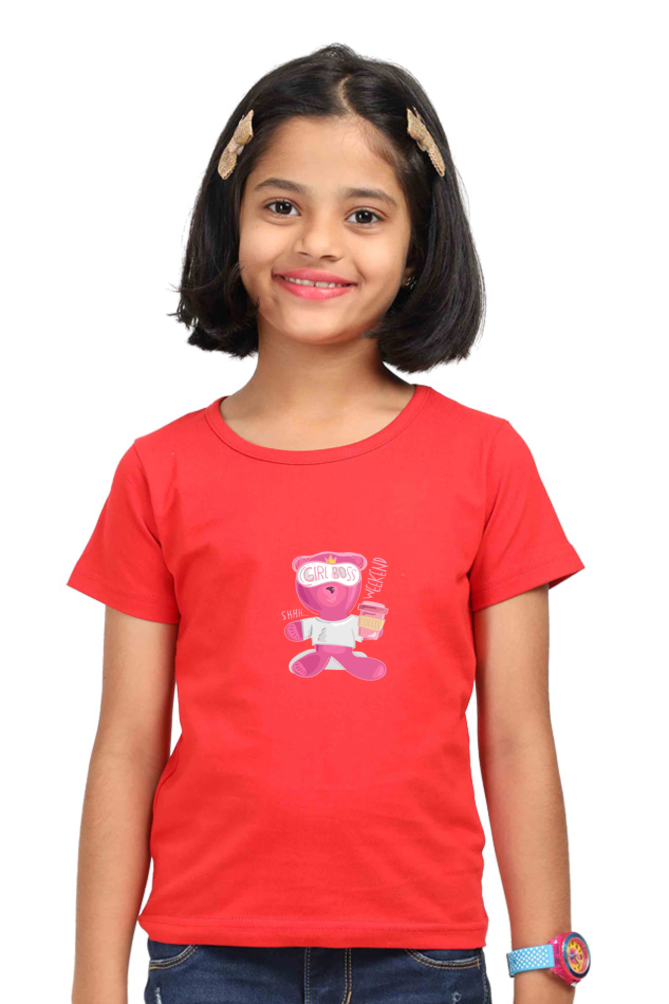 cotton t shirts for kids printed red