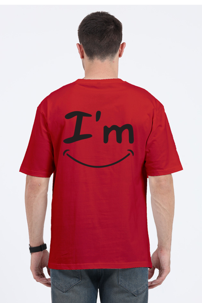 I'm Fine (Back) Unisex Oversized T-shirt