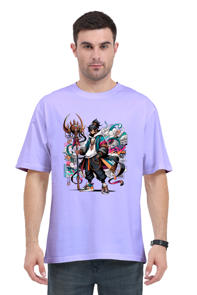 Hanuman Series 22 Unisex Oversized T-shirt - Lavender / S