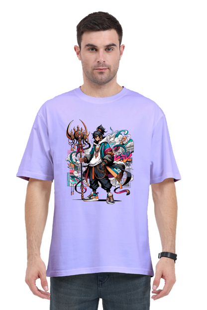 Hanuman Series 22 Unisex Oversized T-shirt - Lavender / S