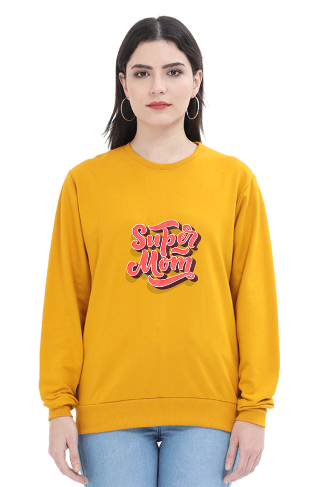 Super Mom Unisex Sweatshirt - Mustard Yellow / XXL