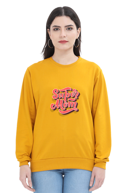 Super Mom Unisex Sweatshirt - Mustard Yellow / XXL