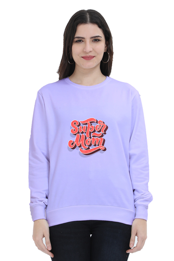 Super Mom Unisex Sweatshirt - Lavender / XL