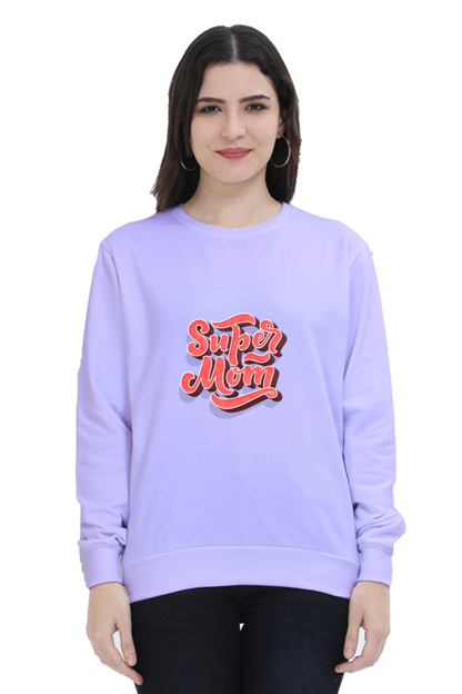 Super Mom Unisex Sweatshirt - Lavender / XL