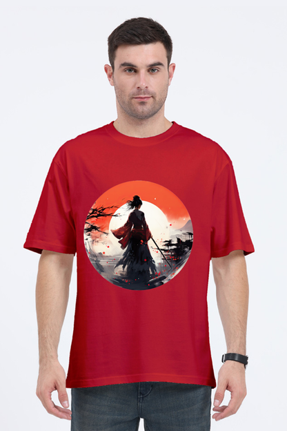 Samurai Series 2 Unisex Oversized T-shirt - Red / XXL